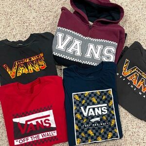 Boys VANS Tops Bundle - Set of 5 - (Size L 10/12)